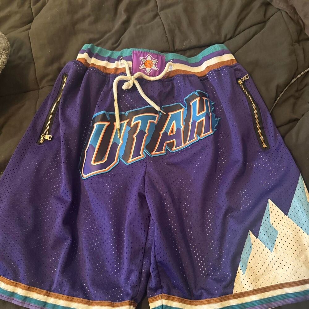 Just Don x Mitchell & Ness Utah Jazz 90s Mountain Mesh Shorts Purple Small